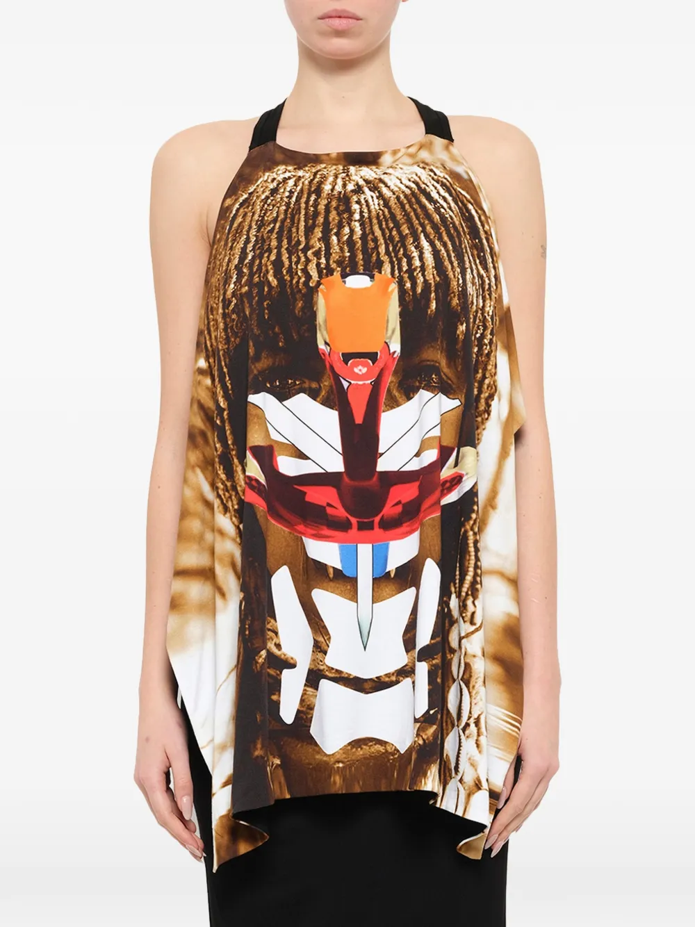 Givenchy mask graphic dress - Schwarz