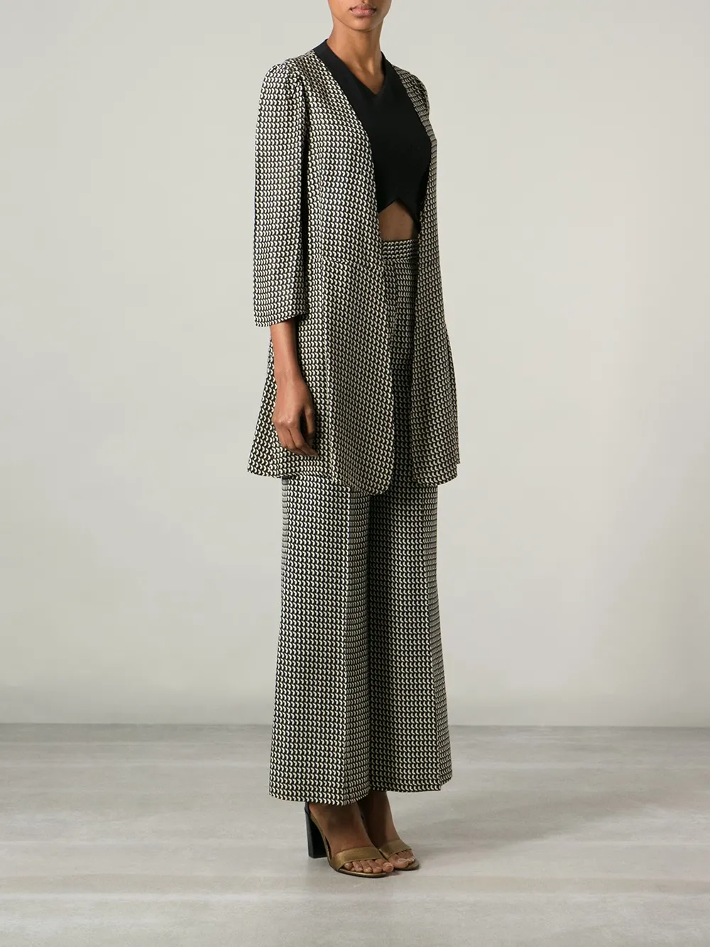 Biba Vintage Printed Trouser Suit Farfetch