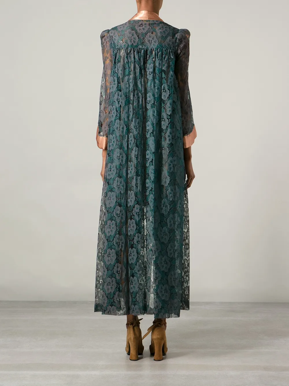 Biba Vintage Floral Lace Dressing Gown Farfetch