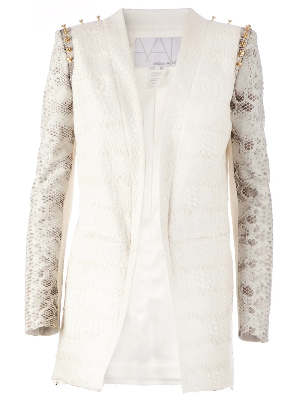 Kristian Aadnevik embroidered blazer | White | Image 1