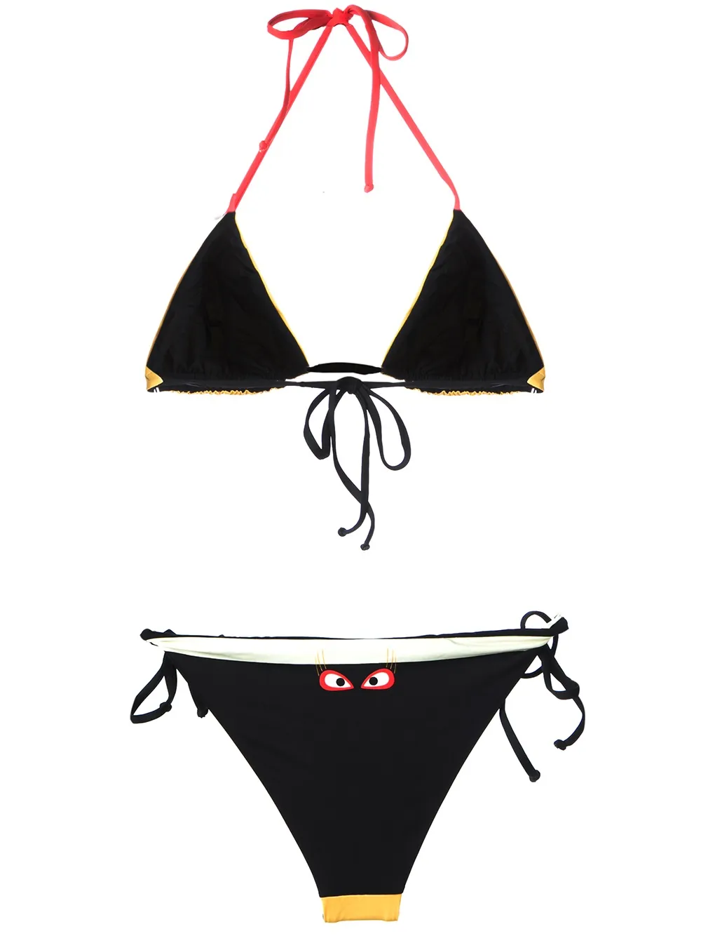 FENDI eye detail print bikini Geel