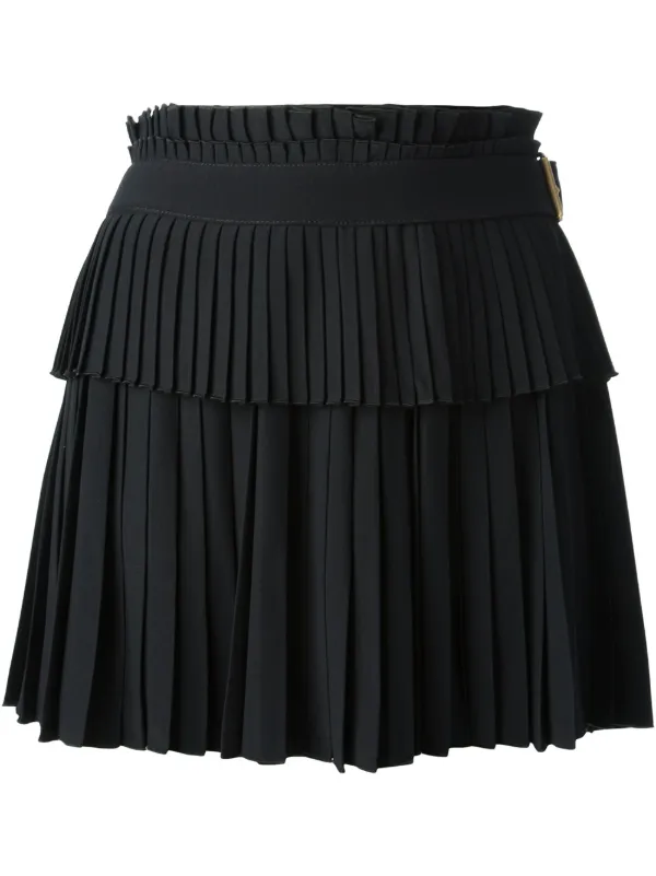 Alexander McQueen Belted Kilt Skirt in Black