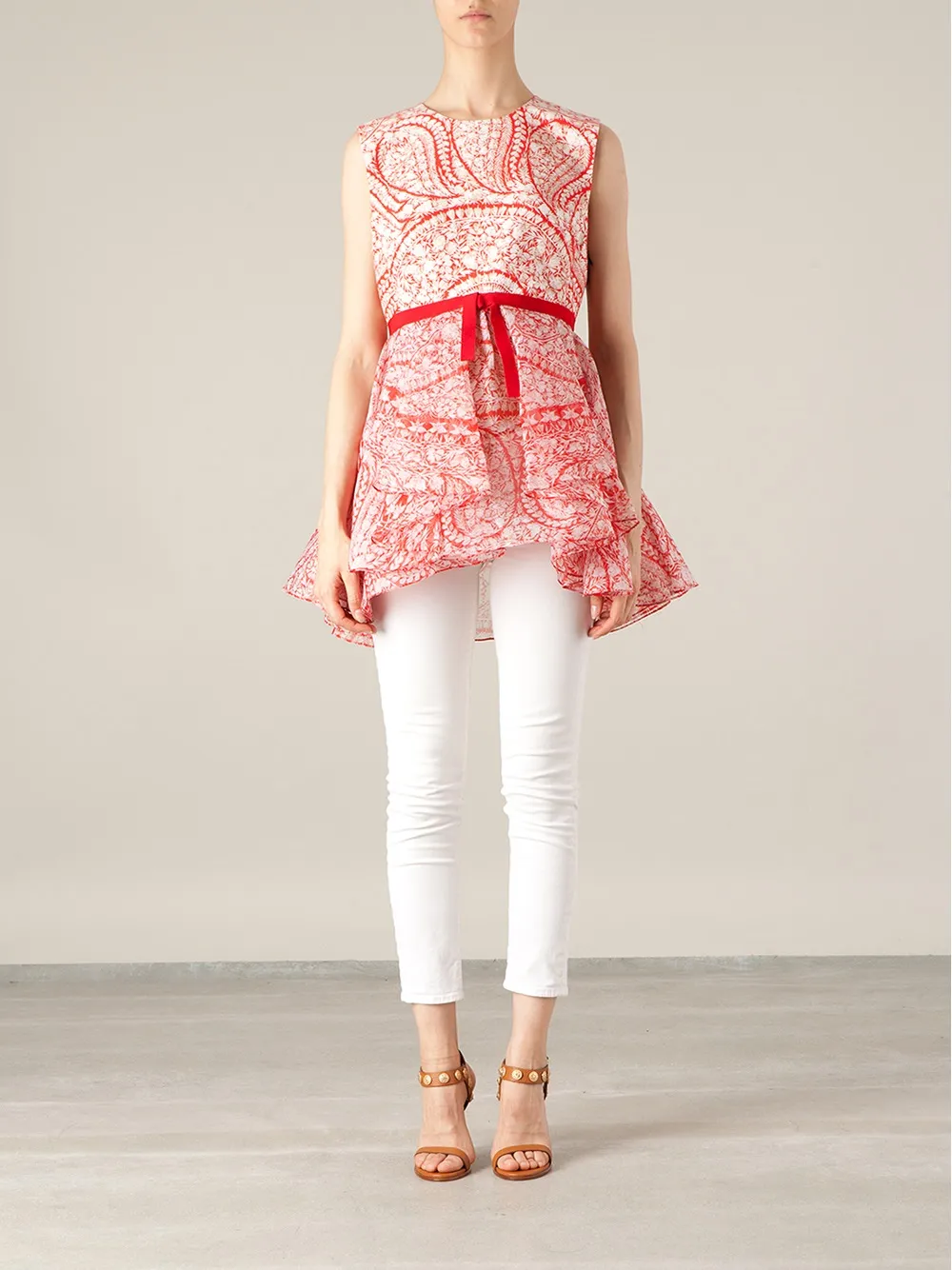 Giambattista Valli printed top Rood