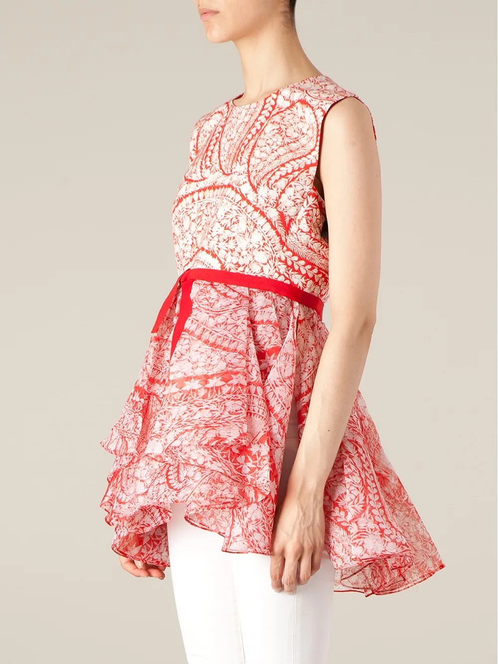 Giambattista Valli printed top Rood