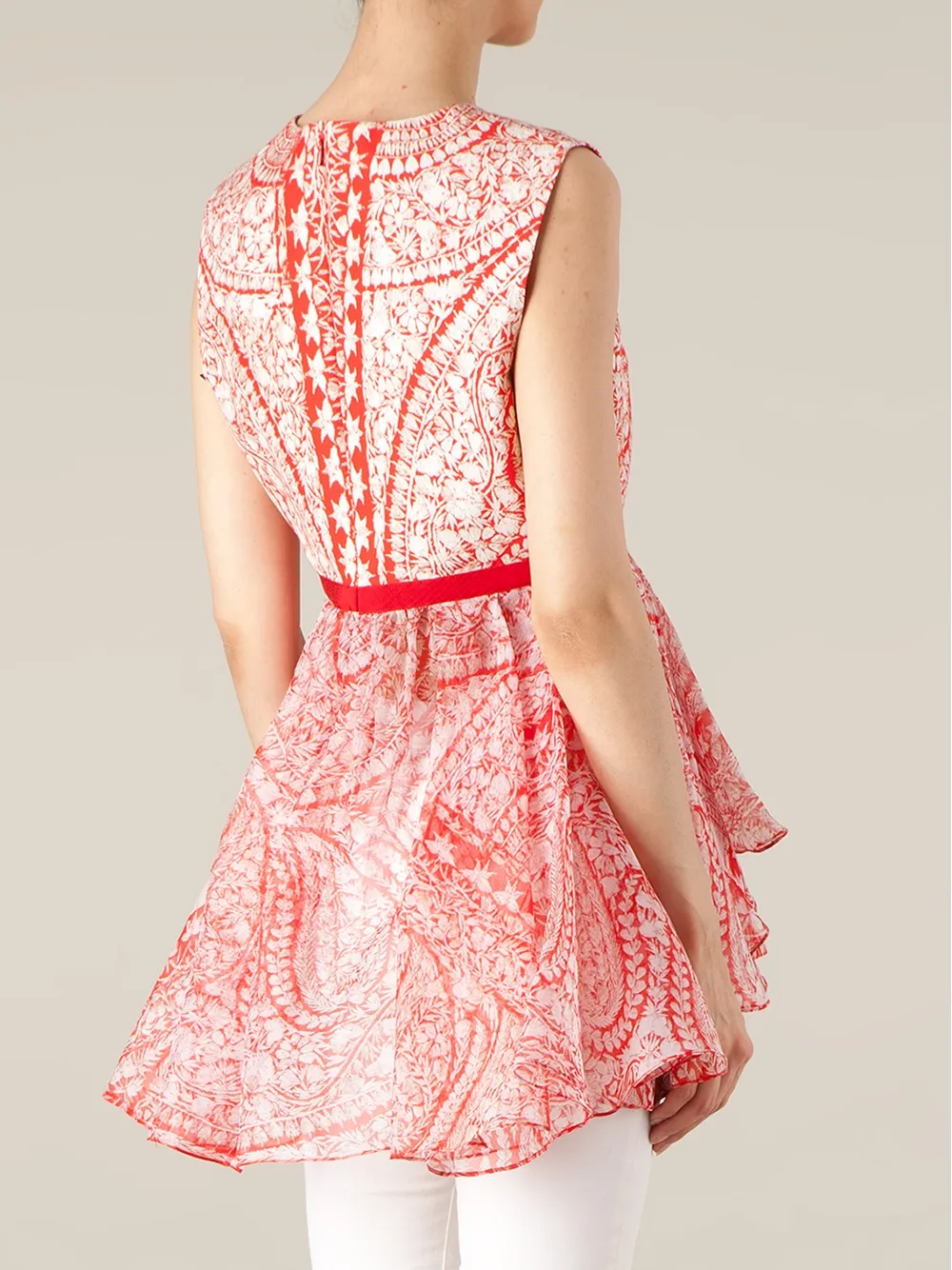 Giambattista Valli printed top Rood