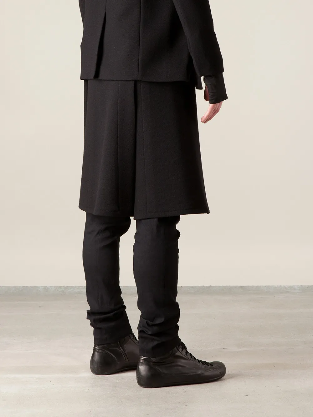 Leclaireur 'Kusazuri' apron Zwart