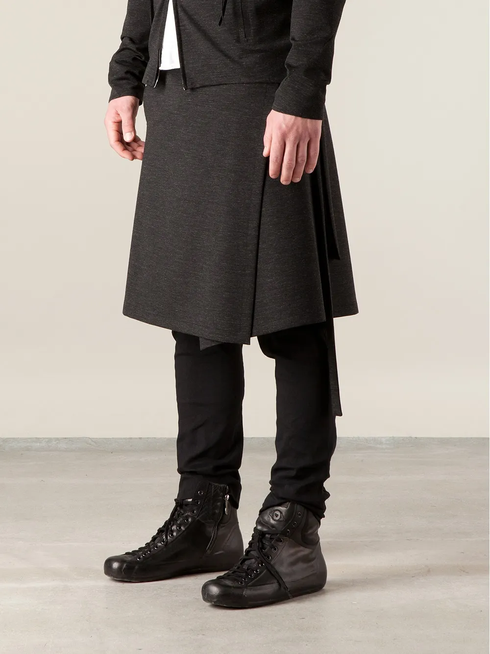 Leclaireur 'Kusazuri' apron Grijs