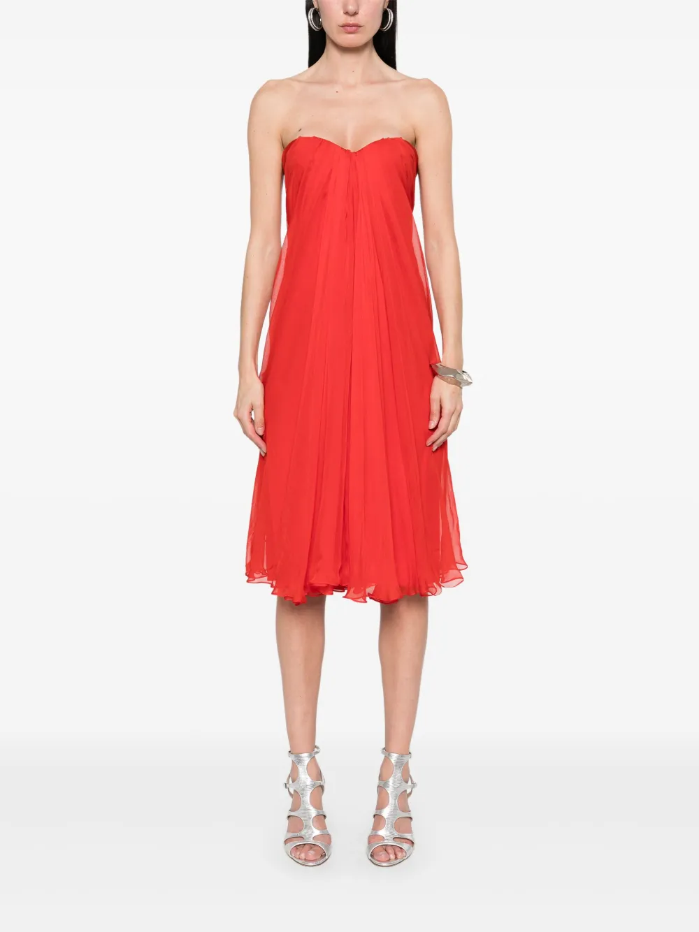 Alexander McQueen strapless dress - Rood