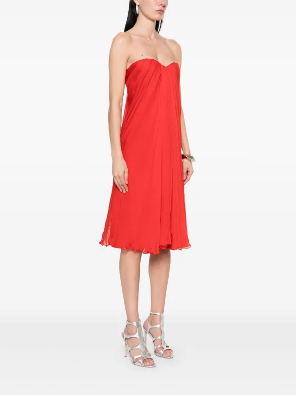 plus size midi summer dresses Adrianna Papell Plus Imitation Pearl-Trim Crepe Sheath Dress - Cherry Blossom