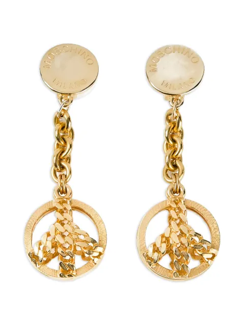 Moschino Pre-Owned 1980s peace-sign earrings