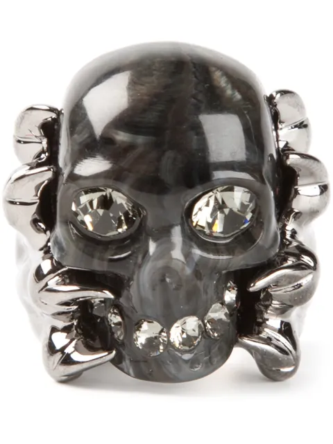 Alexander McQueen claw skull cocktail ring