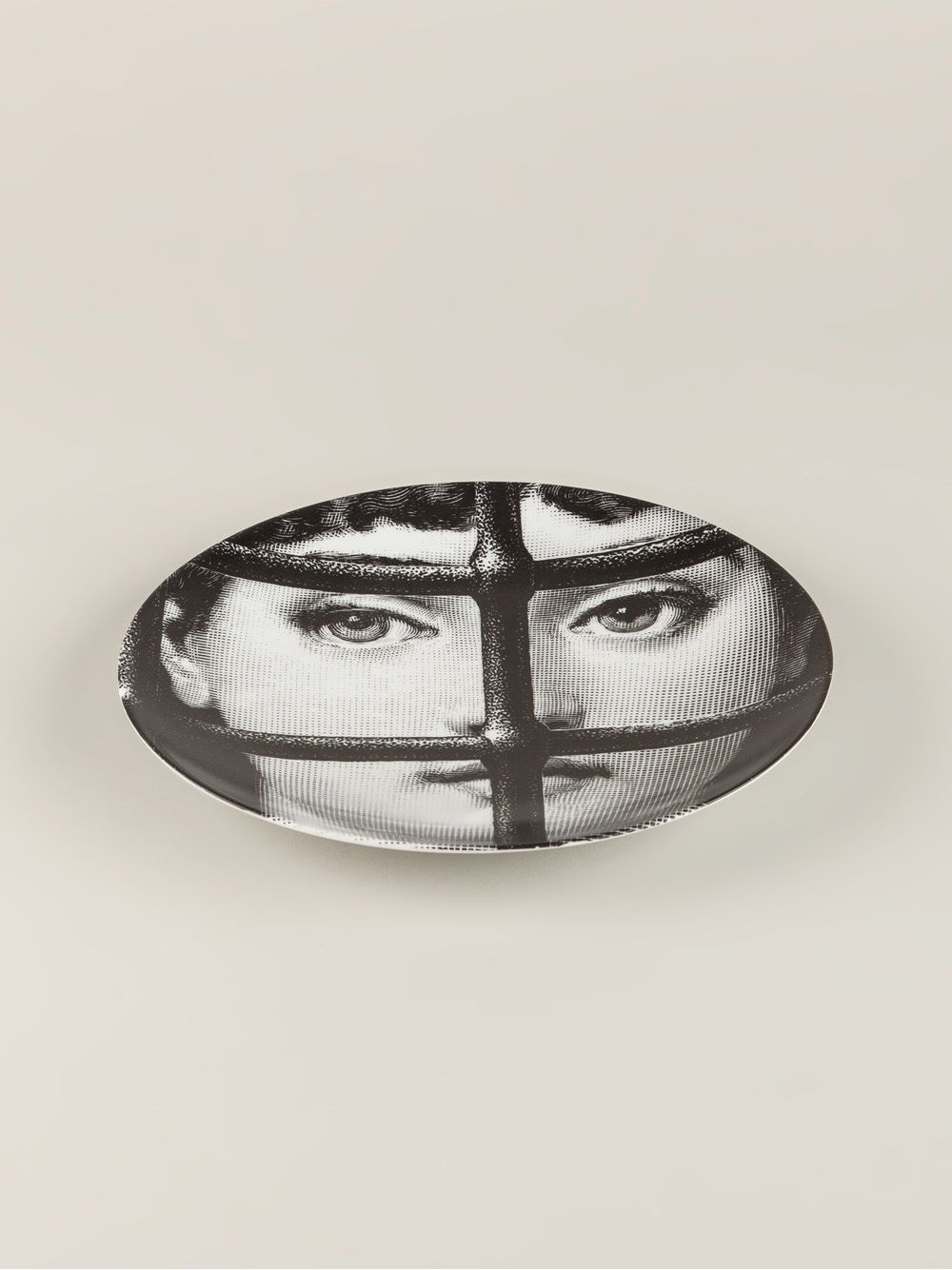 Shop Fornasetti Printed Plate In Black