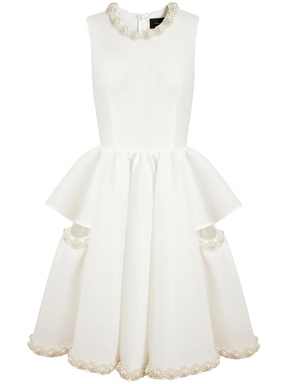 Shop Simone Rocha Embellished Coated Mesh Dress