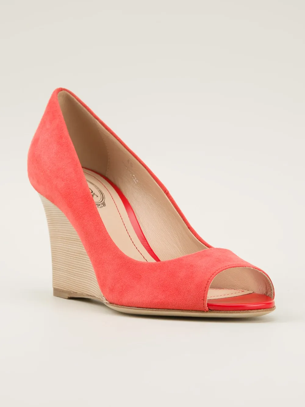 Tod's wedge pumps Rood