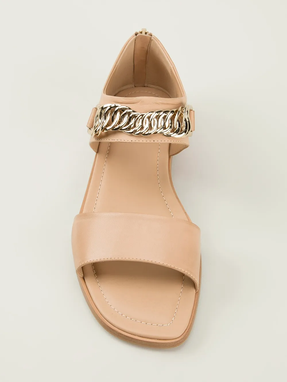 Tod's chain trim sandals Beige