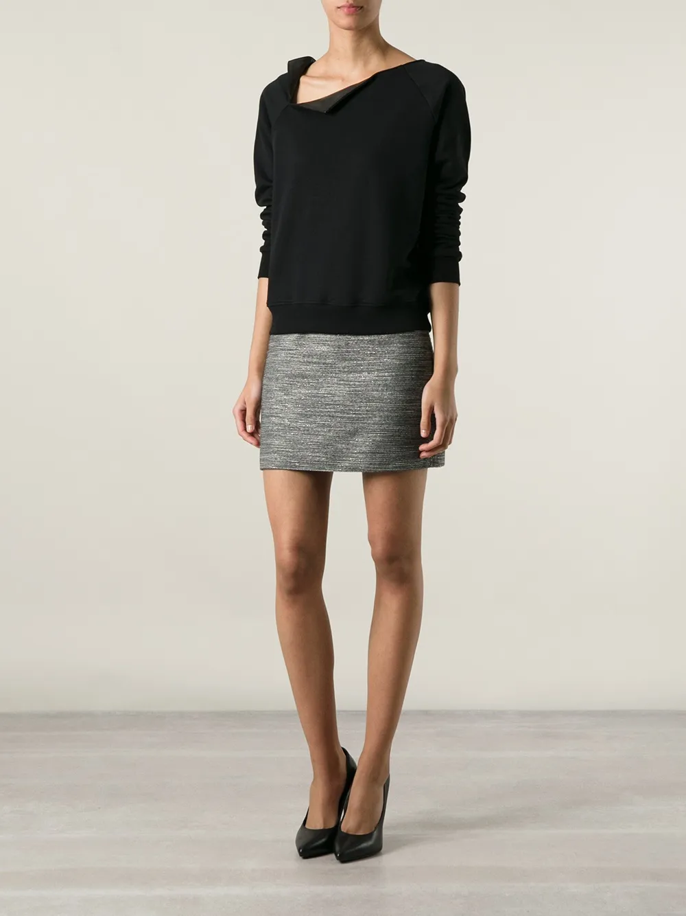 Saint Laurent asymmetric neckline sweatshirt | Hoodies | Image 2