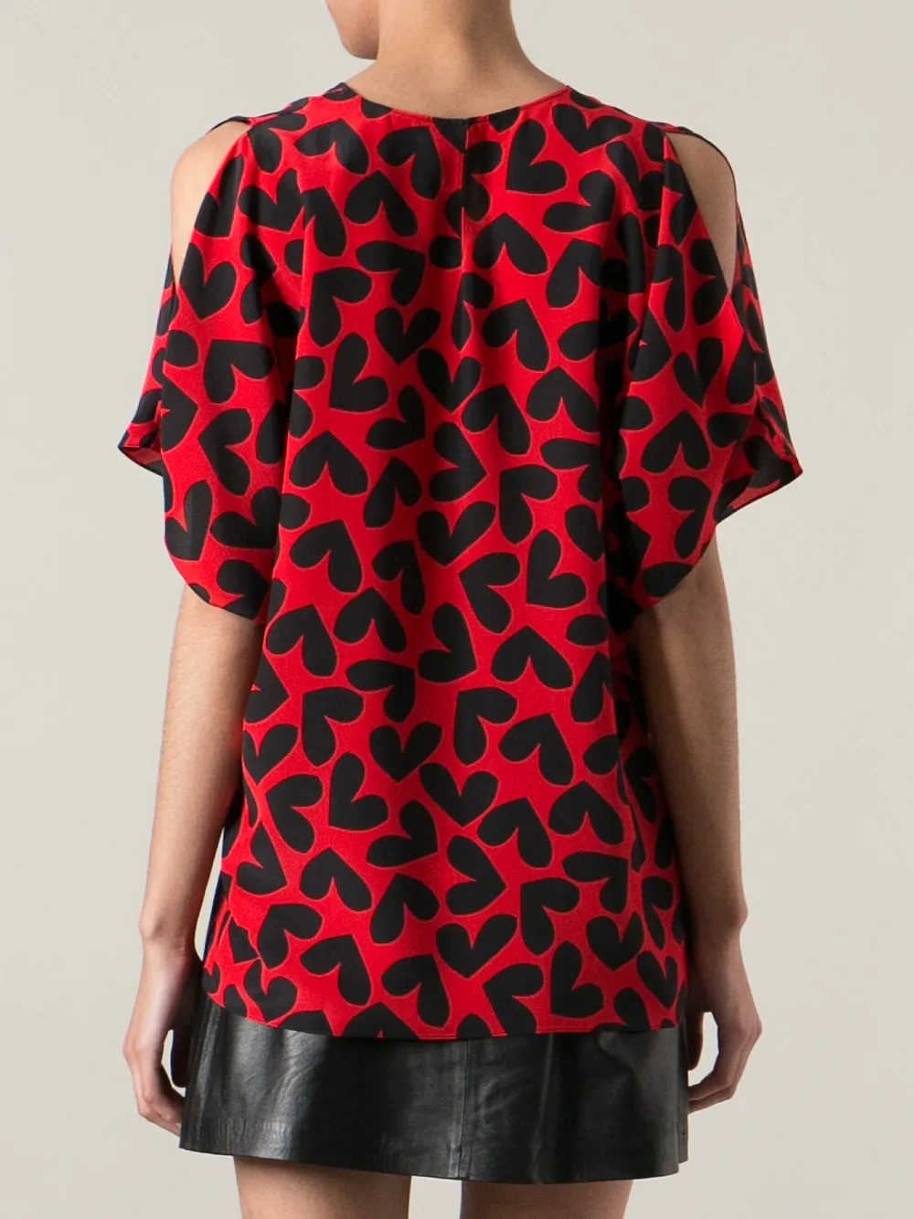 Saint Laurent heart print t-shirt Rood