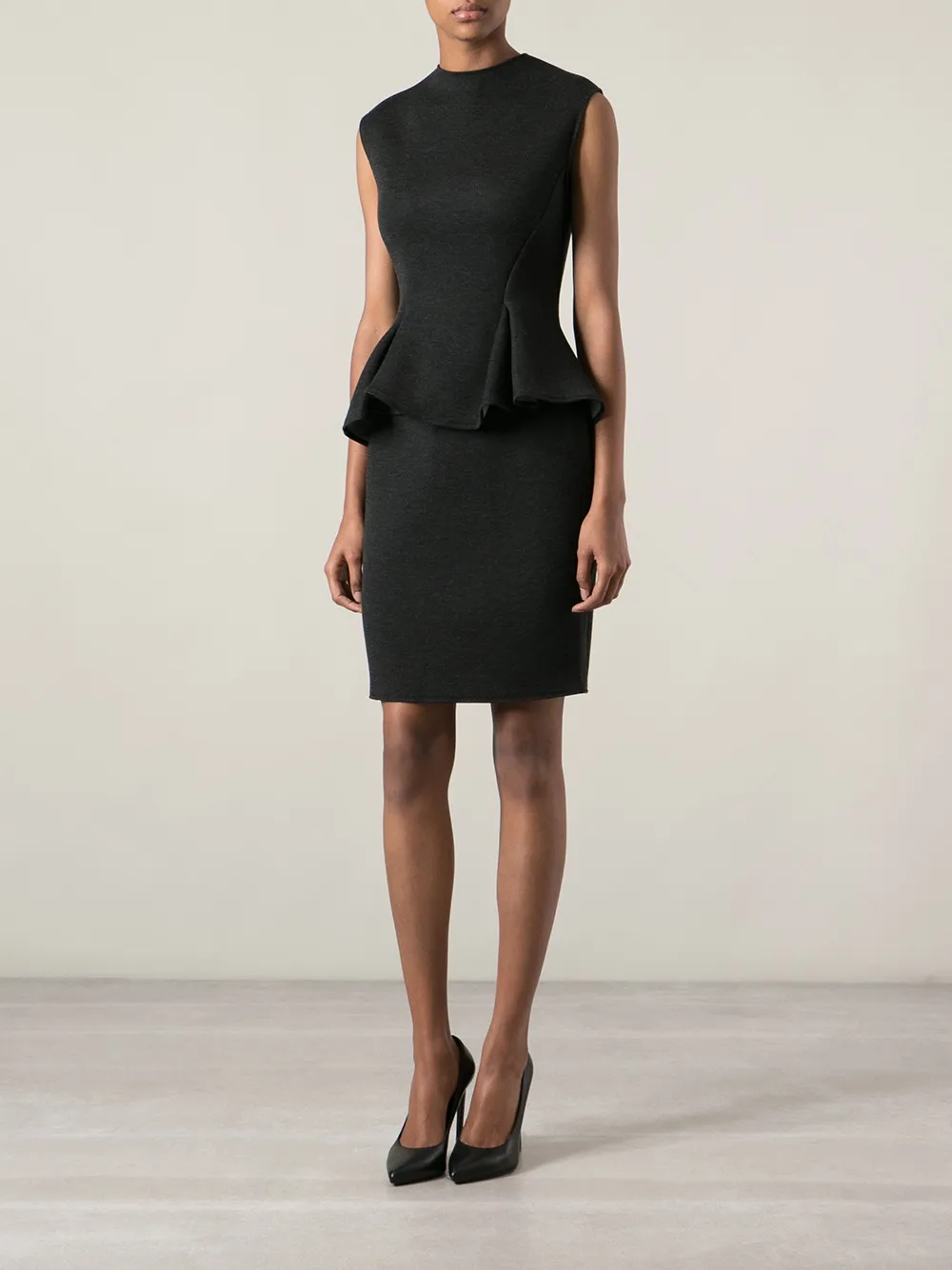 Lanvin peplum dress - Zwart