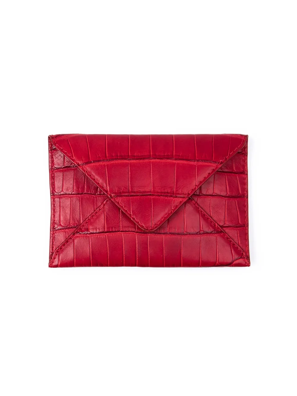 L'Eclaireur Made By aligator leather card holder - Rosso