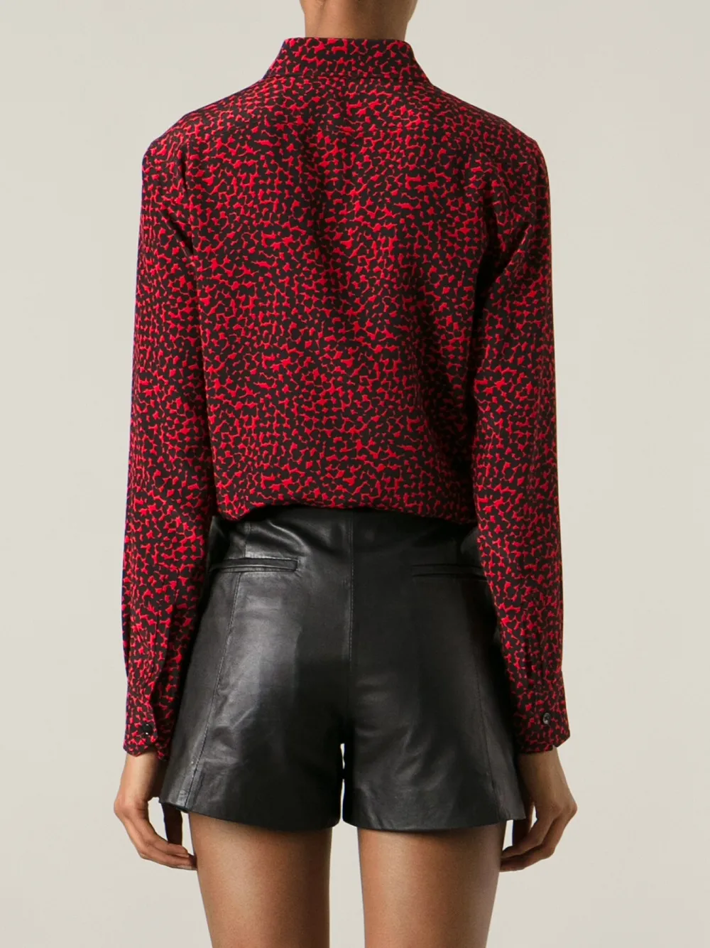Saint Laurent heart print shirt - Rood