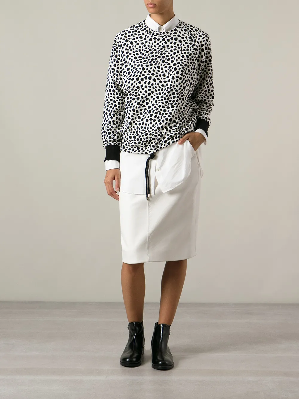 Chloé animal print sweatshirt Wit