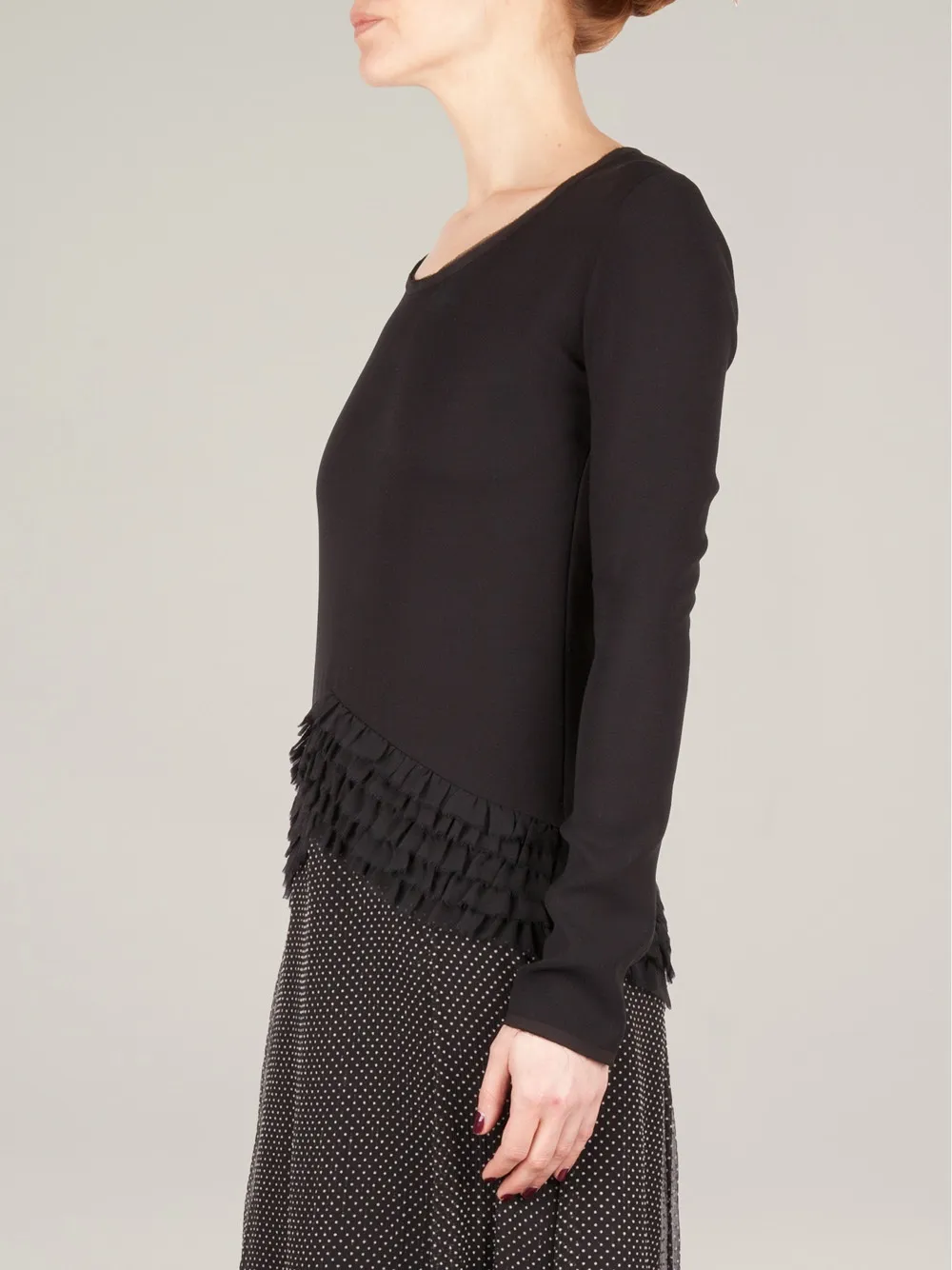 Sharon Wauchob Ruffle Waist Dress In Black