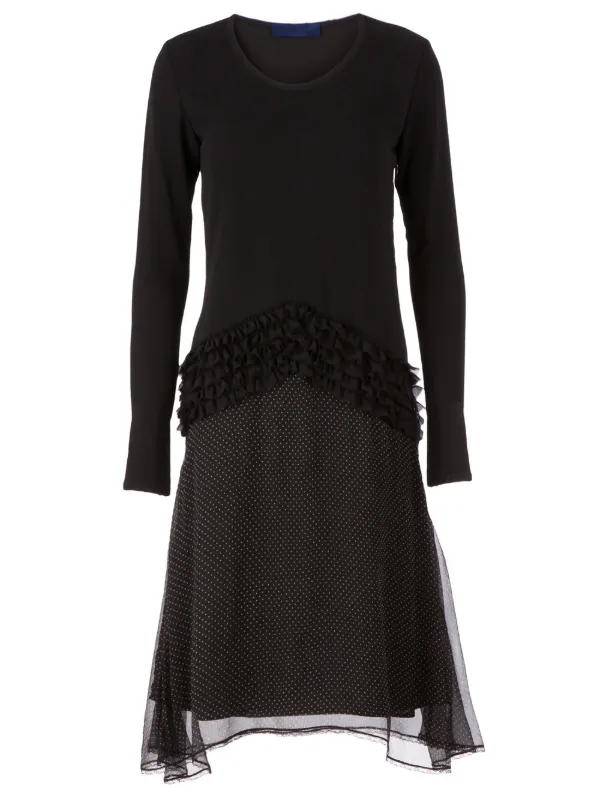 Sharon Wauchob Ruffle Waist Dress in Black