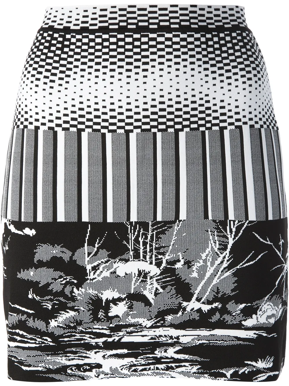 Balenciaga landscape mini skirt - Bianco