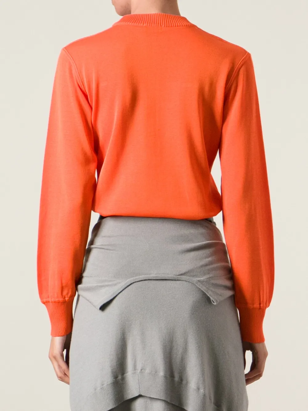 claude montana vintage 条纹挖剪细节套头衫