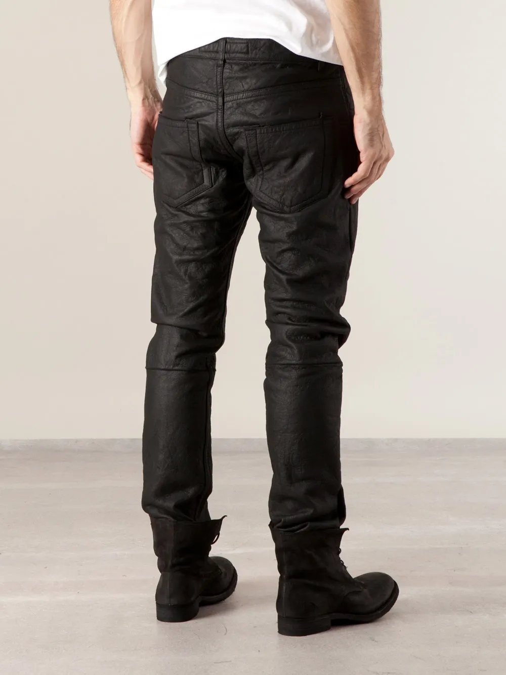 Isaac Sellam Experience 'Furax' lambskin trousers Zwart