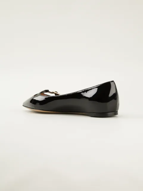 Salvatore Ferragamo Patent Ballerina Shoes - Farfetch