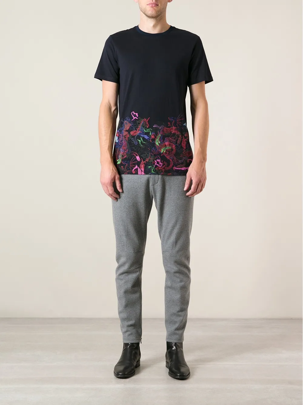 Lanvin slim biker style trousers Grijs