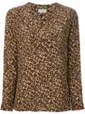 Saint Laurent leopard print blouse - Brown