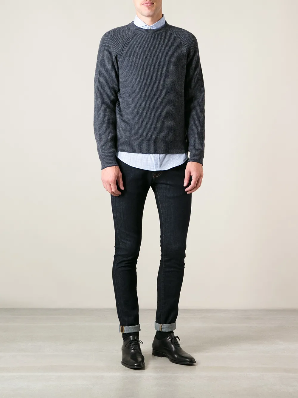 Brunello Cucinelli ribbed sweater - Blauw