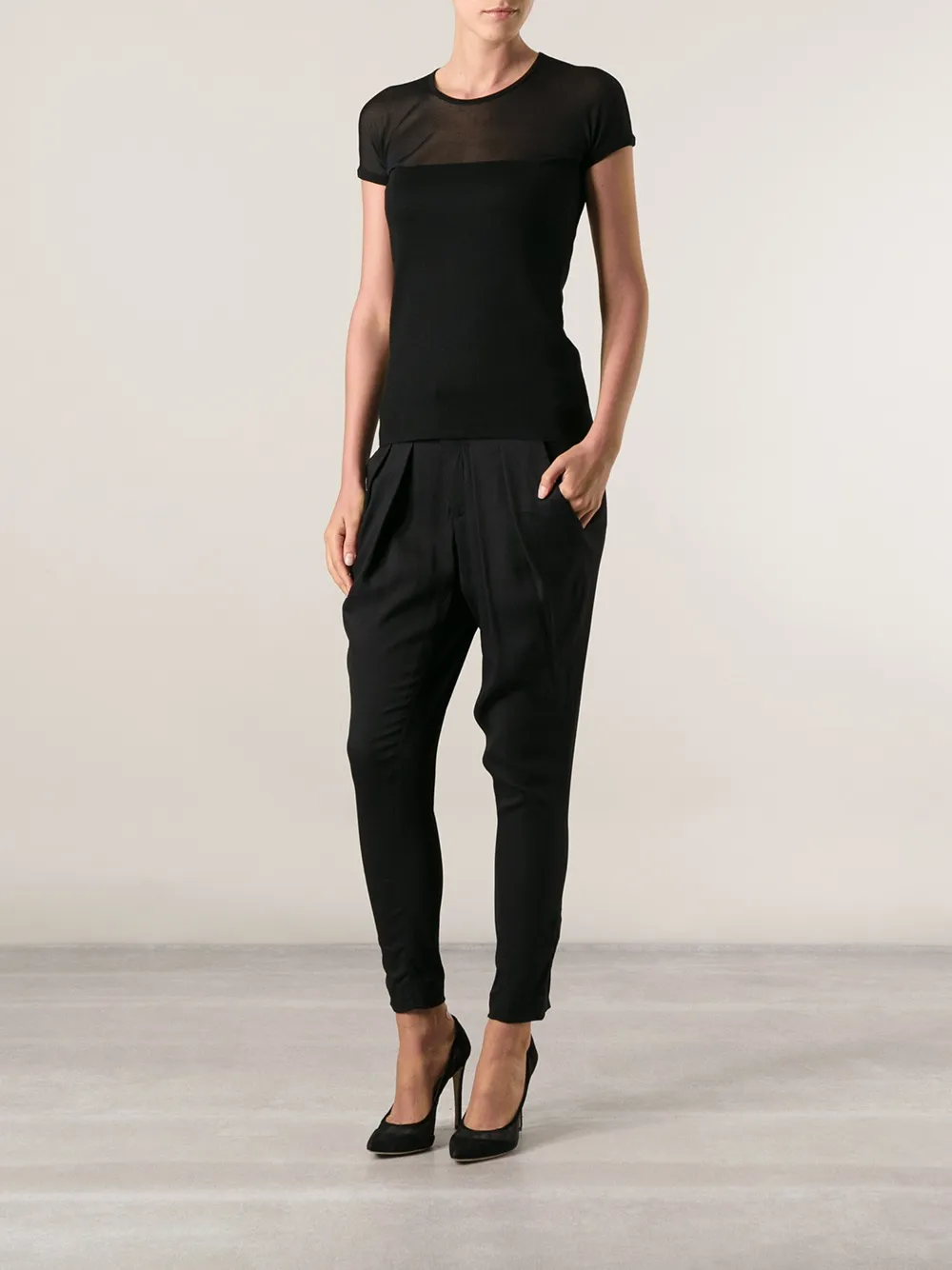 Ralph Lauren Collection sheer panel t-shirt | T-Shirts & Jersey Shirts | Image 2