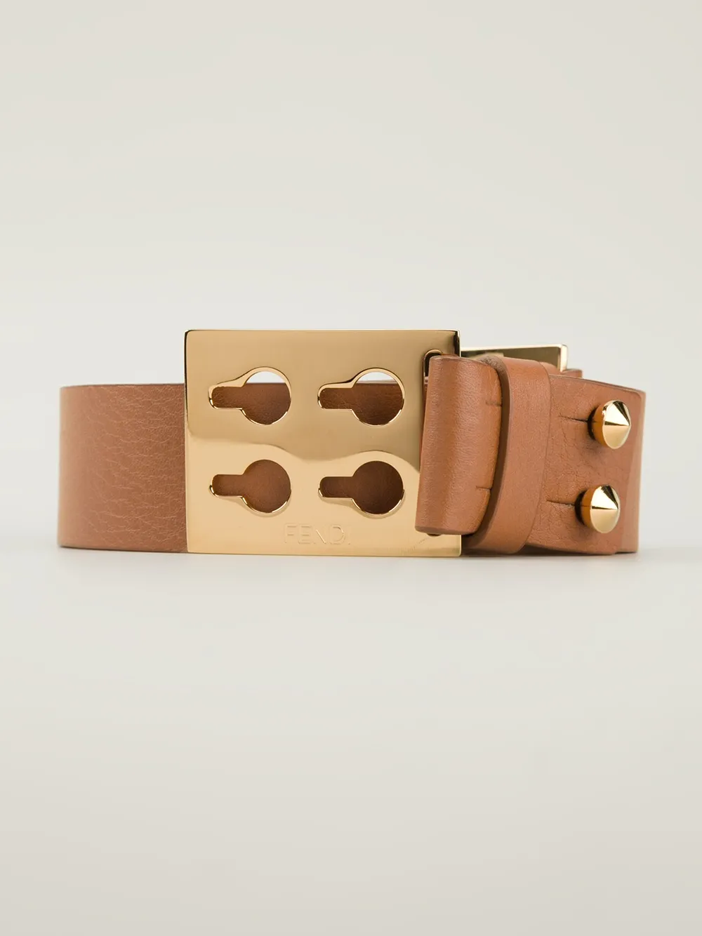 FENDI stud fastening belt - Beige