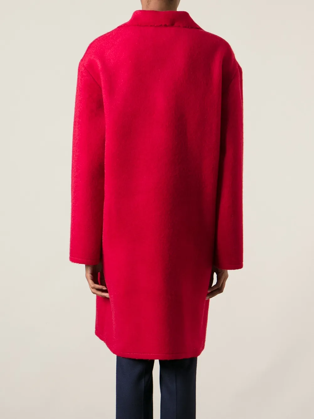 Lanvin Single Breasted Coat In Red