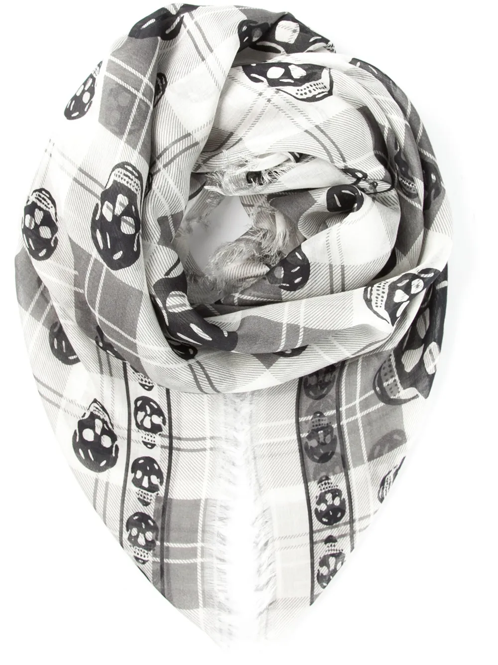 Alexander McQueen шарф с принтом черепов | белый | Image 1