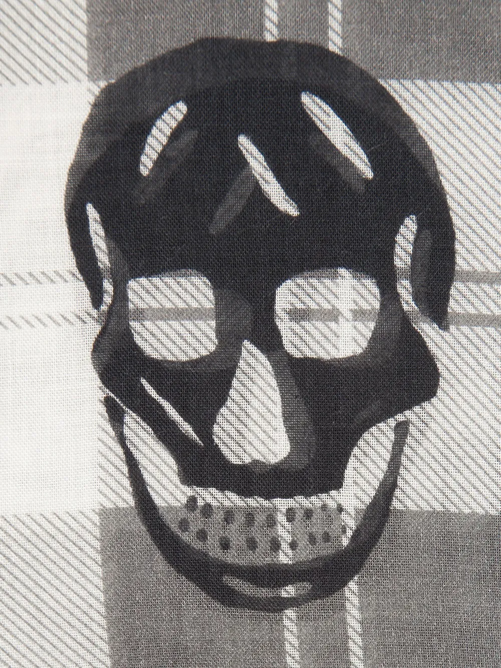  Alexander Mcqueen Schal Mit Totenkopf Print   Weiß 