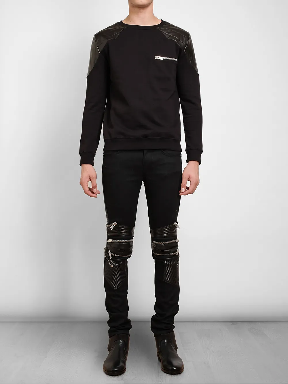 saint laurent biker denim