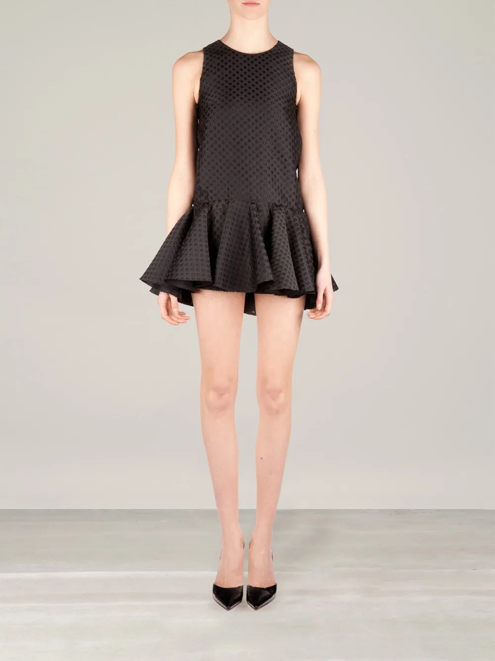 Giambattista Valli perforated dress - Zwart
