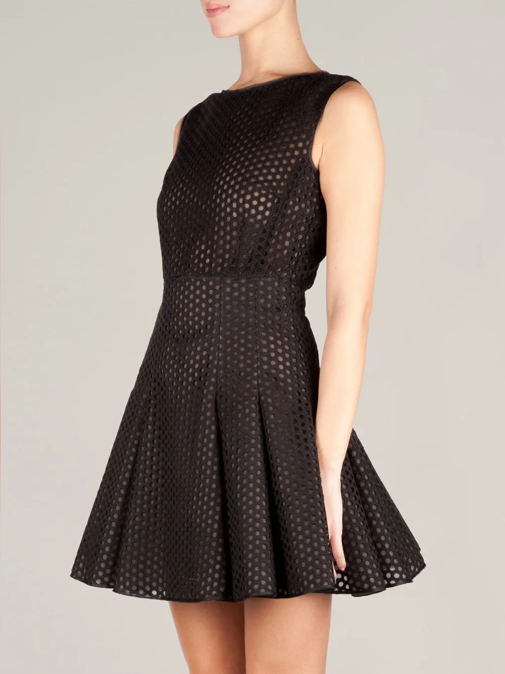 Giambattista Valli Mesh Dress In Black