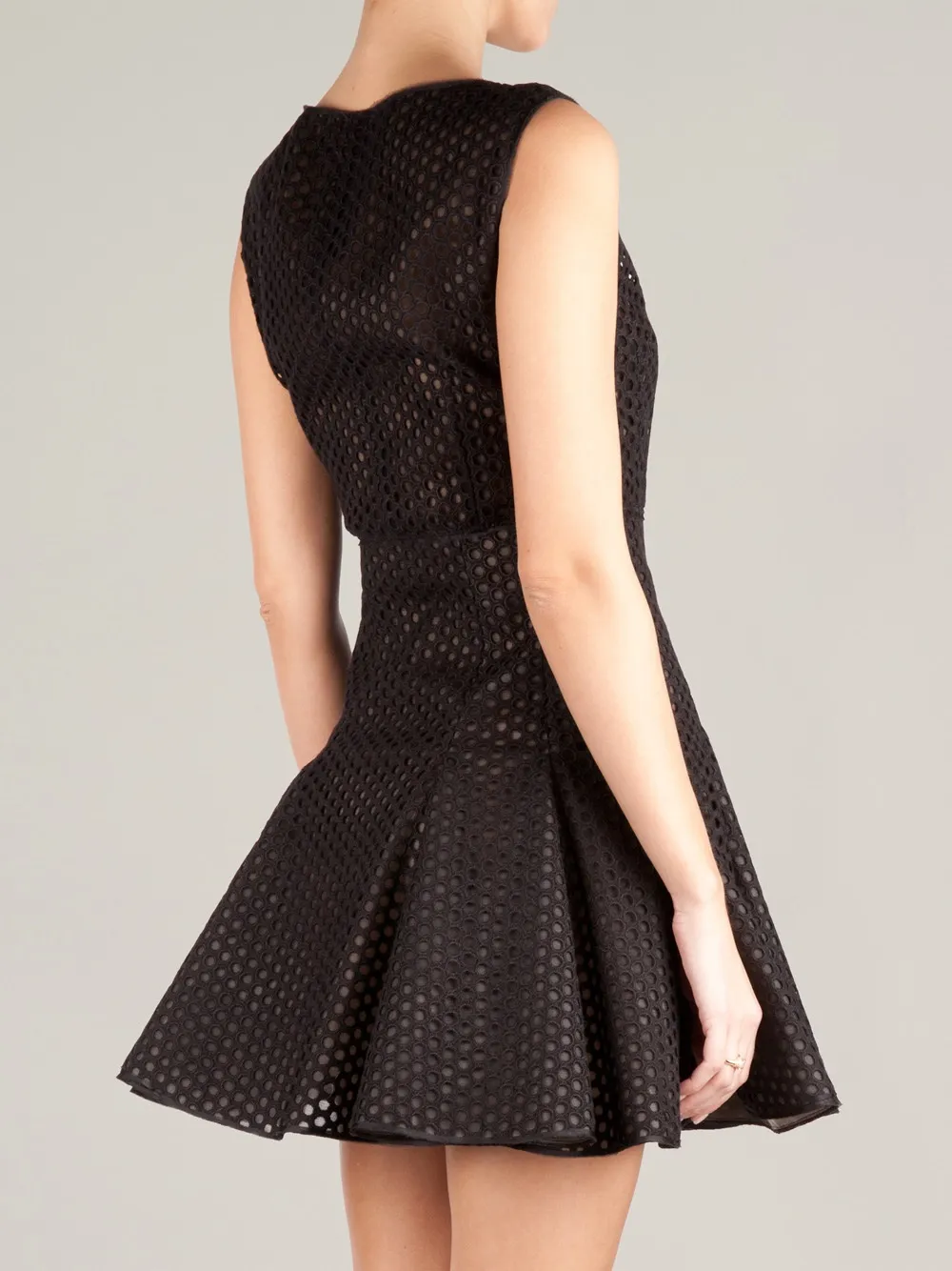 Giambattista Valli Mesh Dress In Black