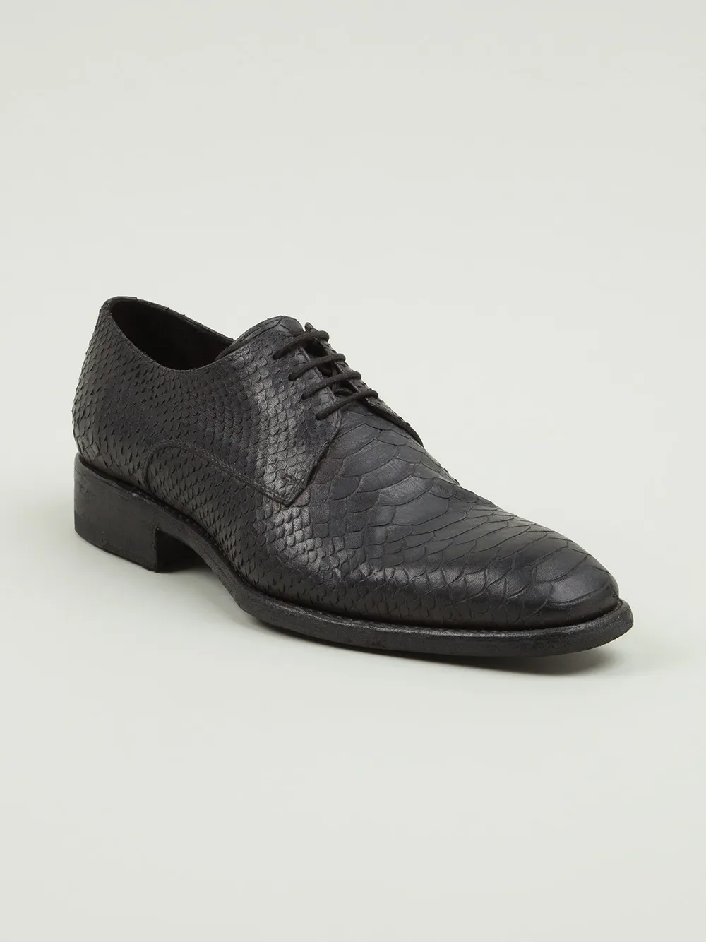 Jean-Baptiste Rautureau snakeskin-effect derby shoes Black