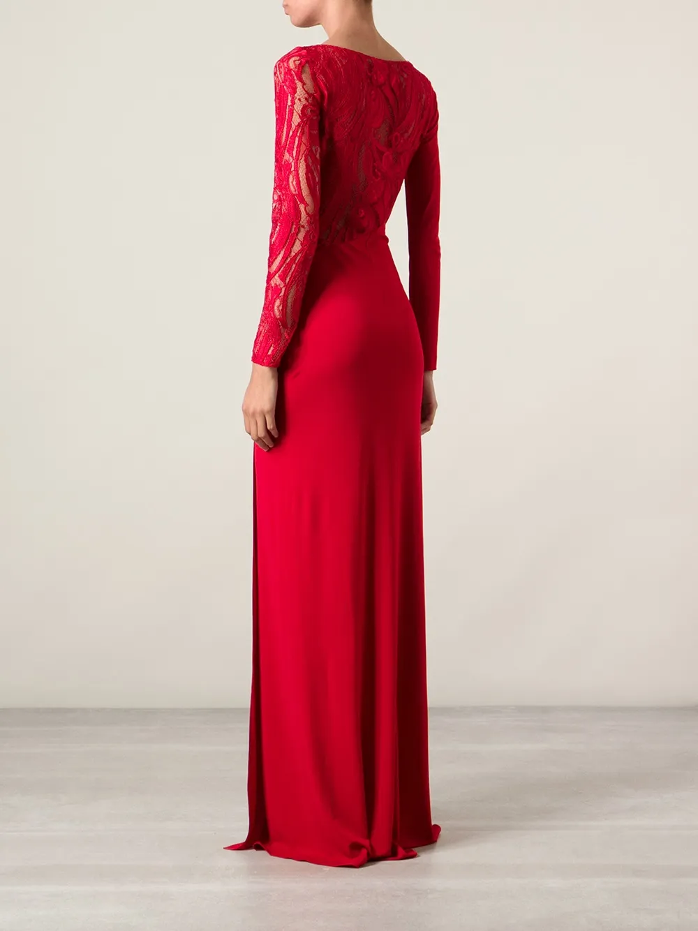 PUCCI long lace insert dress Rood
