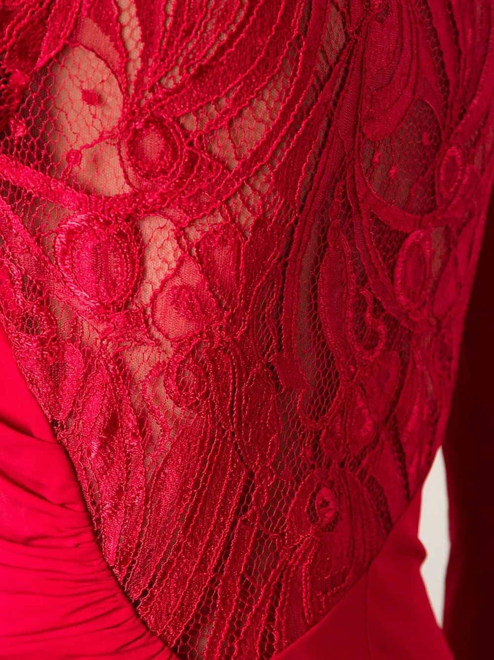 PUCCI long lace insert dress Rood