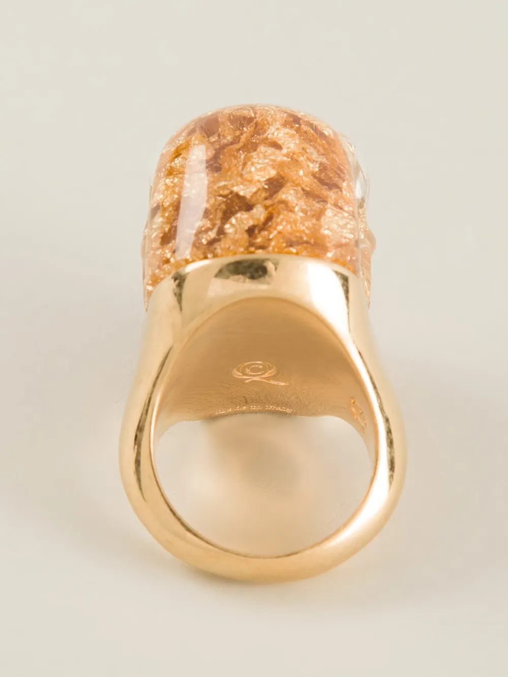  Alexander Mcqueen Skull Cocktail Ring   Metallic 