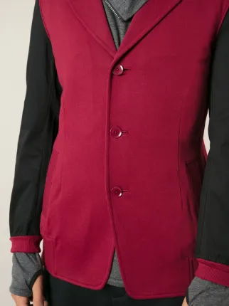 red jersey blazer