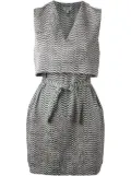 Kenzo 'White Noise' layered dress - Black