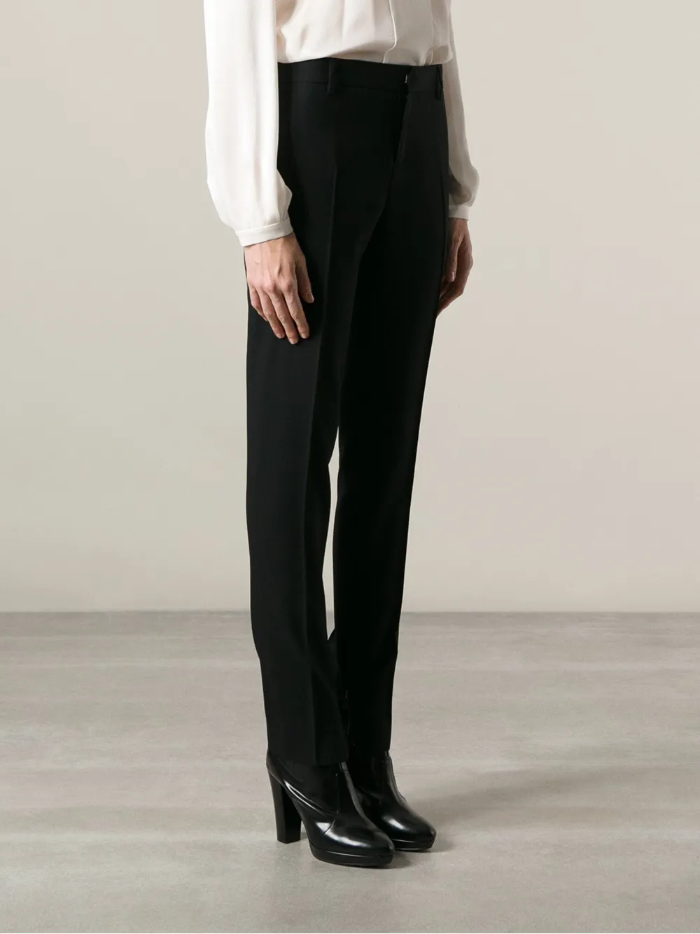 Tom Ford Zip Ankle Trousers In Black